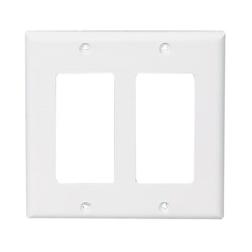 DOUBLE GANG DECORATIVE PLATE - WHITE