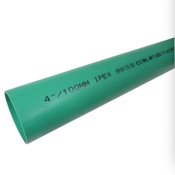 GREEN PVC 4" X 10' SOLID SEWER PIPE