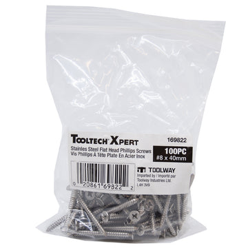 100PC STAINLESS STEEL SCREWS FOR XPS FOAM BOARD #8X40MM