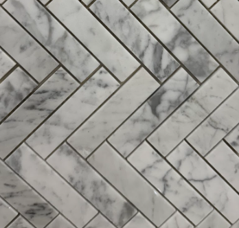 "V"CARRARA MARBLE MOSAIC    /SF