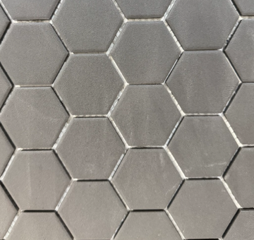 HEXAGON BLACK MATTE MOSAIC        /SF