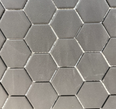 HEXAGON BLACK MATTE MOSAIC        /SF