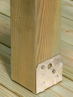Galvanized Half Base Post Cap 6"x6" 14GA
