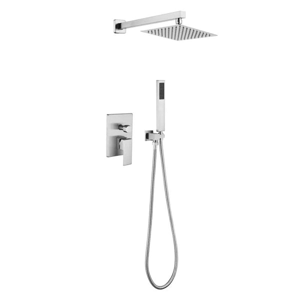 #22933 SATIN NICKEL SQUARE SHOWER FAUCET