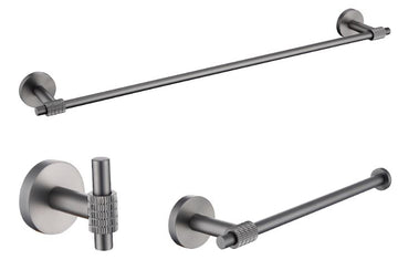 BATHROOM KIT 3PCS GUN GREY