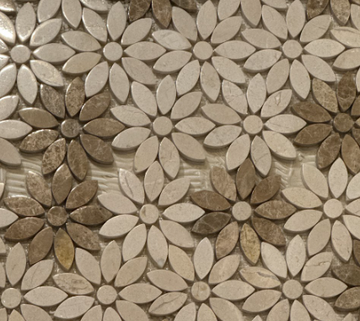 BEIGE FLOWER MOSAIC           /SF
