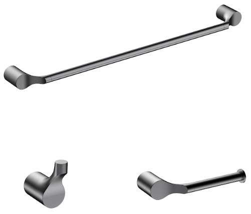 BATHROOM KIT 3PCS GUN GREY
