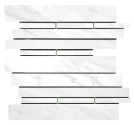 LINEAR IRREGULAR MOSAICS (HU.VK.WHT.LN.IRR.PL)          /SF