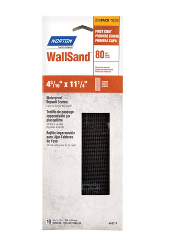WATERPROOF DRYWALL SCREEN WALLSAND 80 GRIT 4-3/16"X11-1/4" (10PCS)