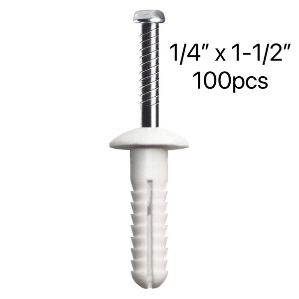 NYLON PIN BOLT 1/4" X 1-1/2" - 100PCS/JUG