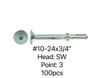 SW/3 U-DRILL SELF DRILL SCREWS #10-24 X 3/4" - 100PCS