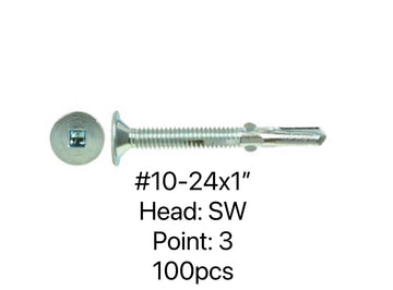 SW/3 U-DRILL SELF DRILL SCREWS #10-24 X 1" - 100PCS