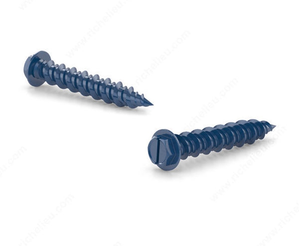 3/16"X1-1/4" CONCRETE SCREW WITH 1000 SST COATING, HEXAGONAL HEAD WITH WASHER, HI-LOW THREAD - 10 PCS