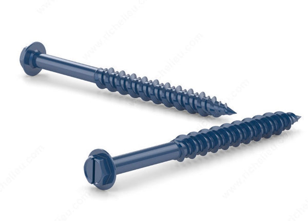 3/16"X2-1/4" CONCRETE SCREW WITH 1000 SST COATING, HEXAGONAL HEAD WITH WASHER, HI-LOW THREAD - 10 PCS