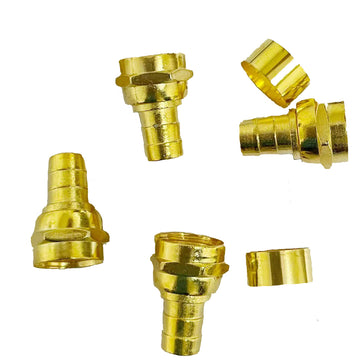 RG6 F-TYPE CONNECTOR WITH CRIMP RING - 10PCS