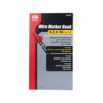 POCKET PACK WIRE MARKERS (A-Z, 1-90,+,-,/)