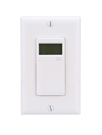 DIGITAL WALL TIMER COMPATIBLE WITH LED AND CFL LIGHT BULBS- WHITE