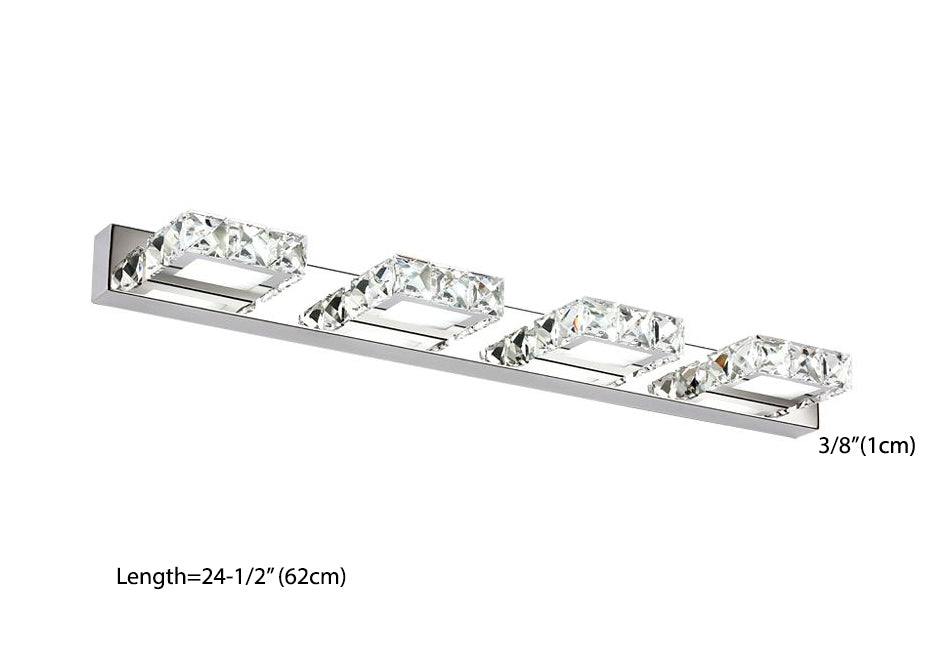 13859 VANITY LIGHT WITH CRYSTALS (4 LIGHTS) | Zion Building Supplies