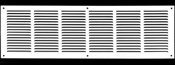 36"X12" WHITE RETURN GRILLE, 1/2" SPACED FINS