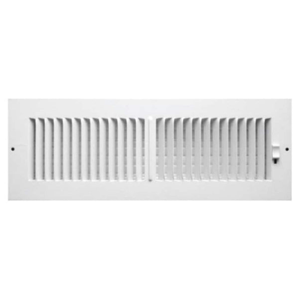 2 WAY SIDEWALL/CEILING REGISTER 14"X4" WHITE