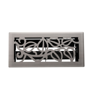 4''*10'' BRUSHED NICKEL FLOOR REGISTER (NAPA COLLECTION) | Zion Building  Supplies