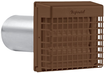 4" LOUVERED VENT HOOD WITH GUARD - BROWN