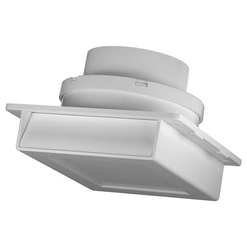 IMPERIAL 3"-4" WHITE PLASTIC SOFFIT EXHAUST VENT - WHITE