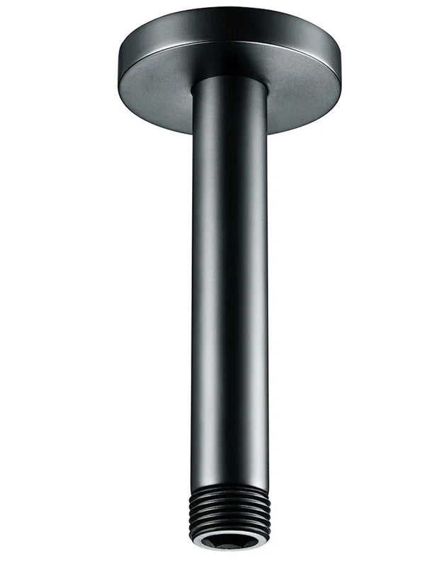 8" MATTE BLACK ROUND SHOWER ARM