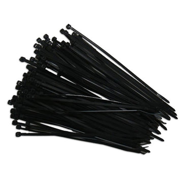 12" BLACK CABLE TIES - 100PCS