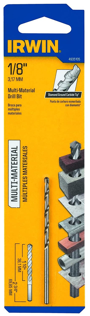 IRWIN 1/8" MULTI MATERIAL DRILL BIT