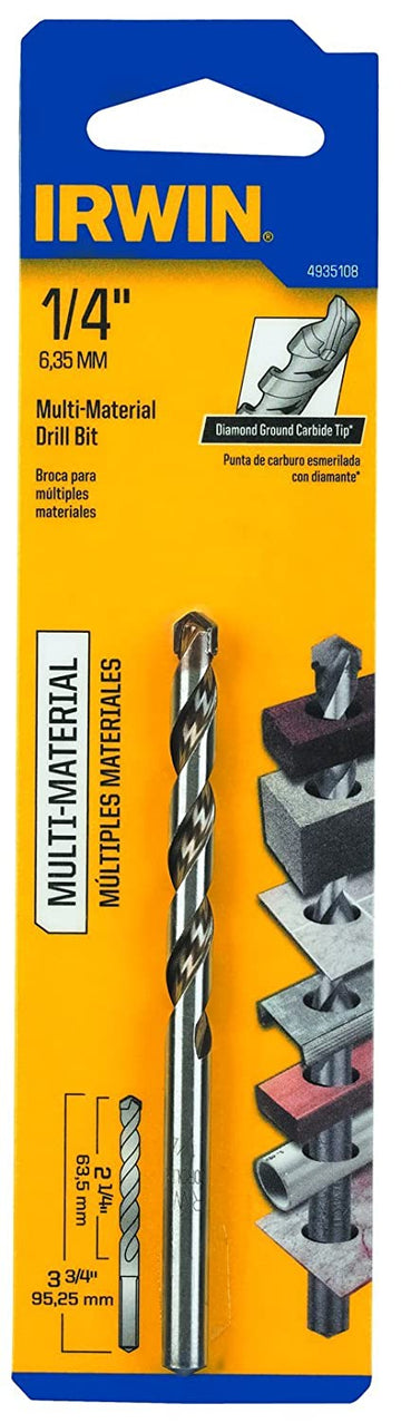 IRWIN 1/4" MULTI MATERIAL DRILL BIT