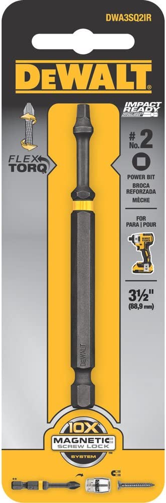 DEWALT 3-1/2" #2 SQUARE POWER BIT