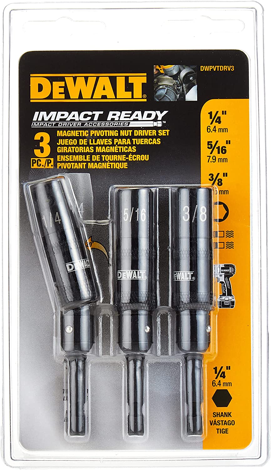 DEWALT PIECES MAGNETIC DEEP IMPACT READY PIVOT NUT SETTER Zion