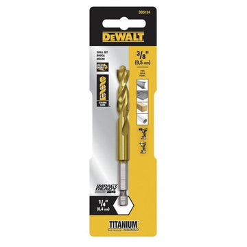 DEWALT 3/8" TITANIUM IMPACT TWIST DRILL BIT