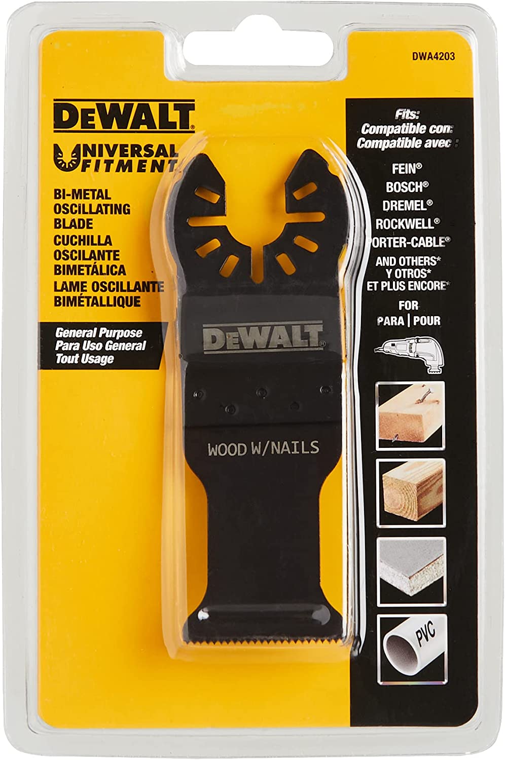 Dewalt multi online tool metal blade