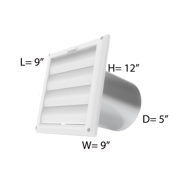 5'' VENT HOOD WITH WHITE CAP