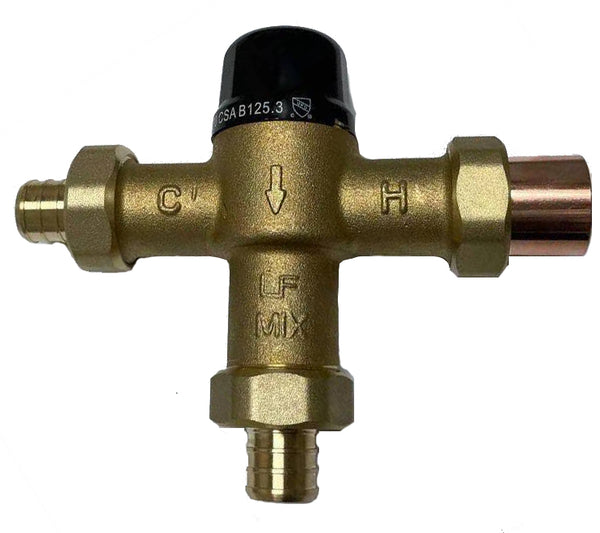 3/4'' C HOT * 3/4'' PEX COLD * 3/4'' PEX OUTLET THERMOSTATIC MIXING VALVE