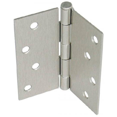 TAYMOR STAIN NICKEL RESIDENTIAL BUTT HINGES 4" X 4"-SQUARE CORNER (2PCS)