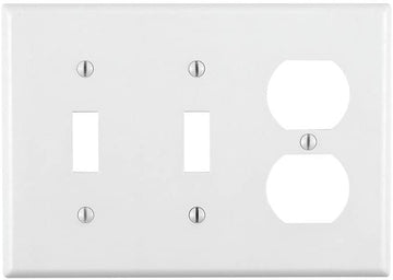 DOUBLE TOGGLE SWITCH & DUPLEX RECEPTACLE WALL PLATE