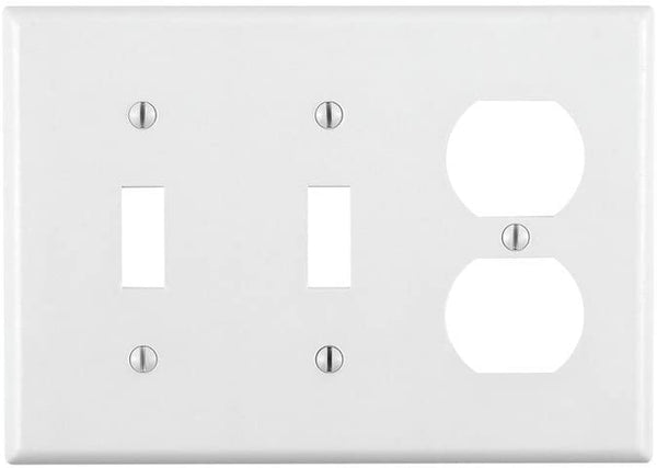 DOUBLE TOGGLE SWITCH & DUPLEX RECEPTACLE WALL PLATE