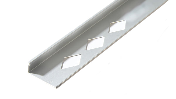 3/8''*8' METAL L-CHANNEL SATIN SILVER