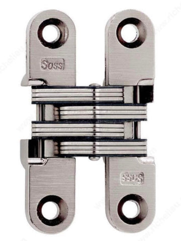 RICHELIEU 2-3/8" X 1/2" FULL MORTISE CONCEALED HINGE- STAIN NICKEL,2 HINGES