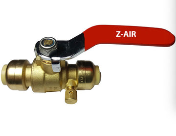 1/2'' * 1/2'' PUSH FIT BALL VALVE WITH DRAIN LEAD FREE