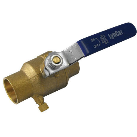 BALL VALVE 1/2'' SOLDER WITH DRAIN
