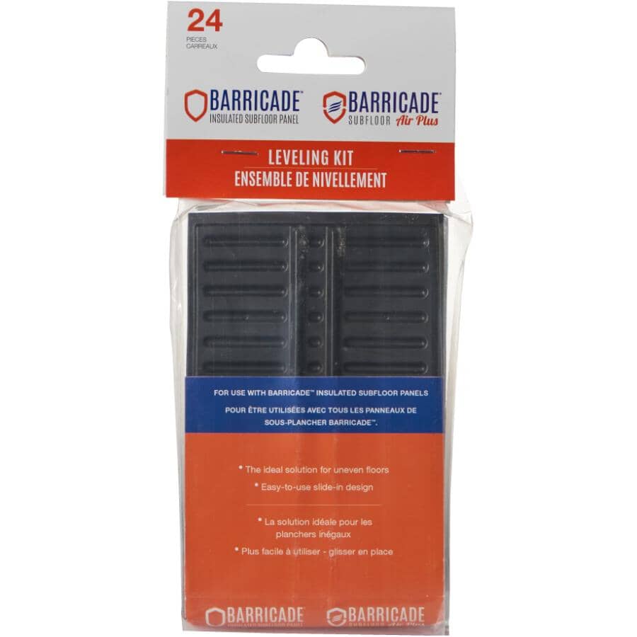BARRICADE SUBFLOOR PANEL LEVELING KIT-24 PIECES | Zion Building Supplies