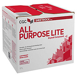 CGC ALL PURPOSE LITE DRYWALL COMPOUND (RED), READY-MIXED,  17L
